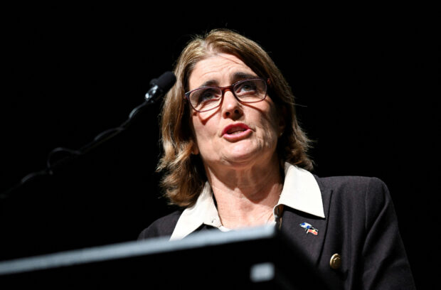 New RBA Governor Michele Bullock delivering a speech