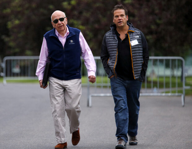 Father and son: Rupert and Lachlan Murdoch