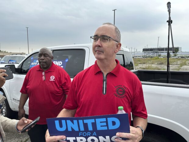 United Auto Workers president Shawn Fain
