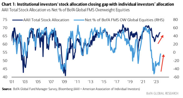 Institutional investors' stock allocation