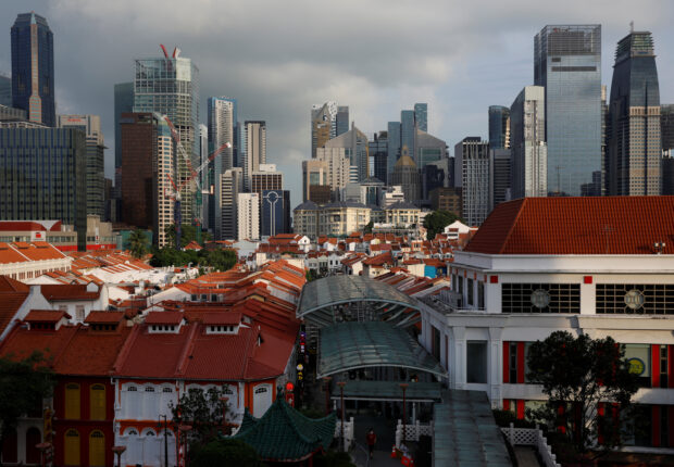 City skyline in Singapore