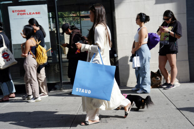 Shoppers in New York's SoHo