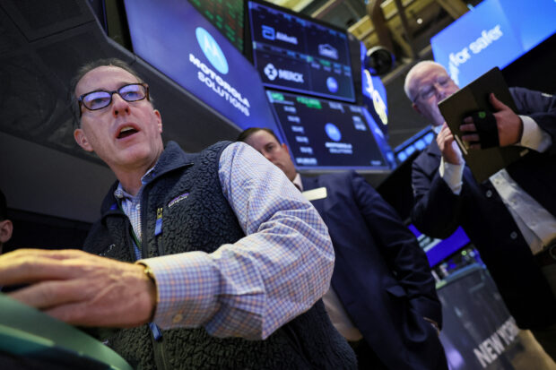 Traders on the floor of the New York Stock Exchange