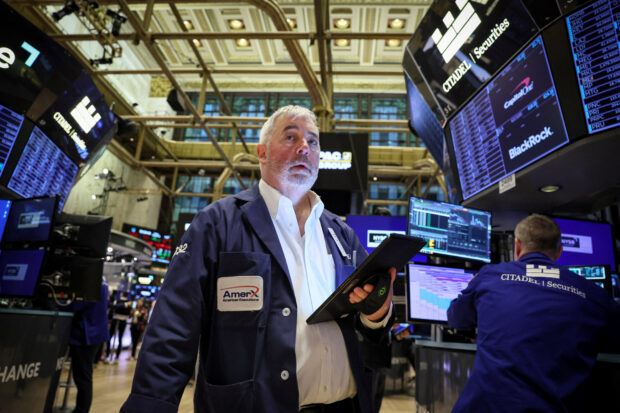 Traders on the floor of NYSE