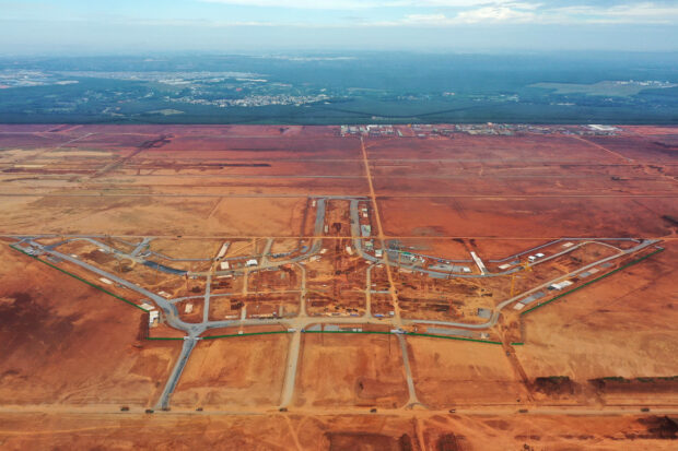 Construction site for the new Long Thanh airport in Vietnam's Dong Nai province