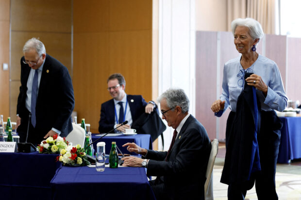 ECB President Christine Lagarde, US Fed Chair Jerome Powell, and Jon Cunliffe, deputy governor at Bank of England