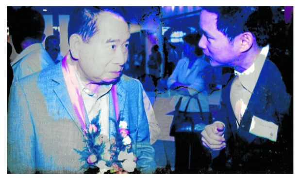 Steven Tan (right) with the late SM Group founder Henry Sy Sr.