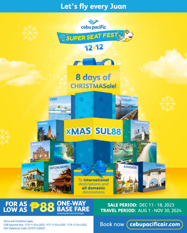 Cebu Pacific seat sale Christmas
