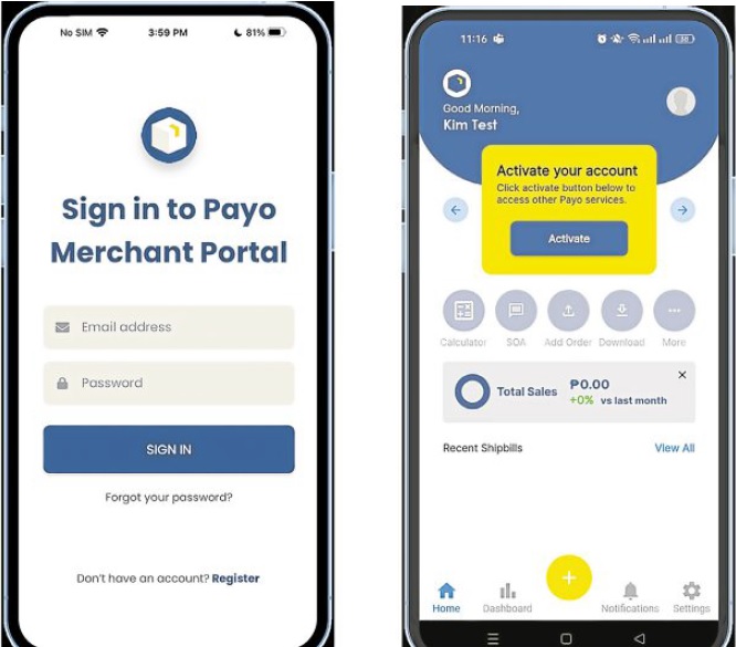 INNOVATION Payo’s first mobile logistical application is the first ofmany tech-based changes that Payo plans to make to create a more seamless
e-commerce experience. —CONTRIBUTED PHOTOS