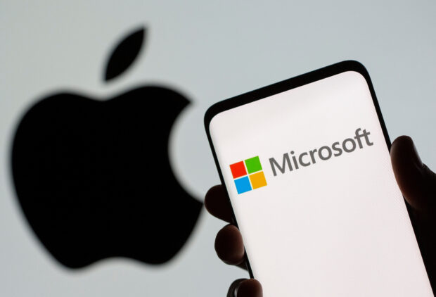 Investors see Microsoft's stock market value leaving Apple behind