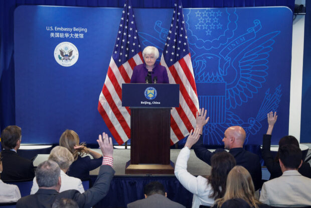 Yellen in China calls for 'level playing field' for US firms