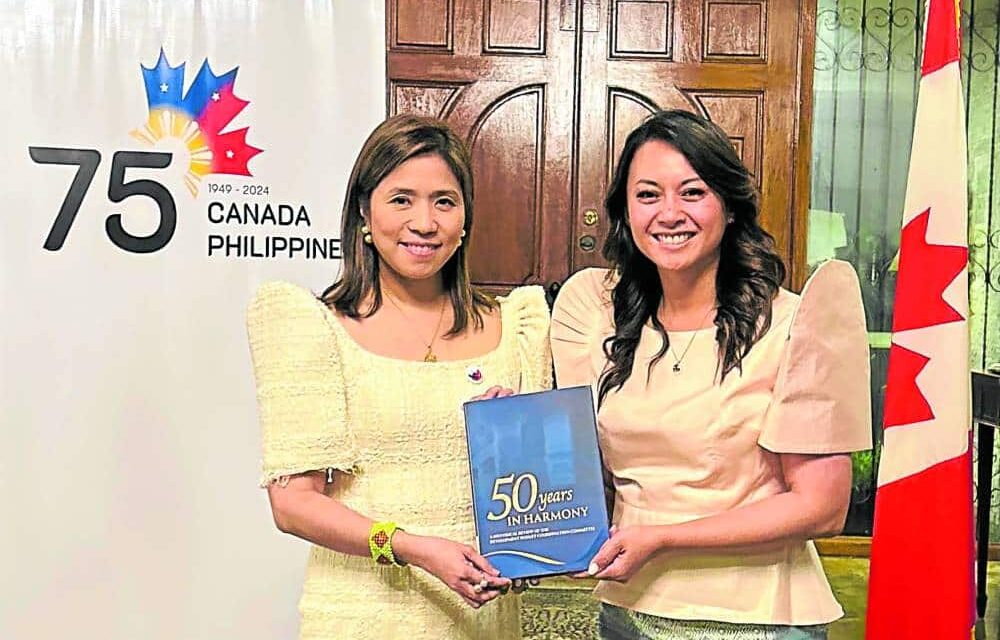 Budget Secretary Amenah Pangandaman with Canadian Member of Parliament and Minister Rechie Valdez.