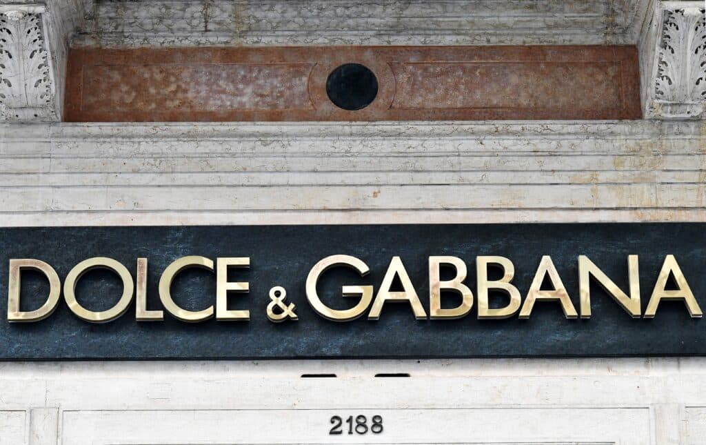 The logo of Italian luxury fashion house Dolce & Gabbana 