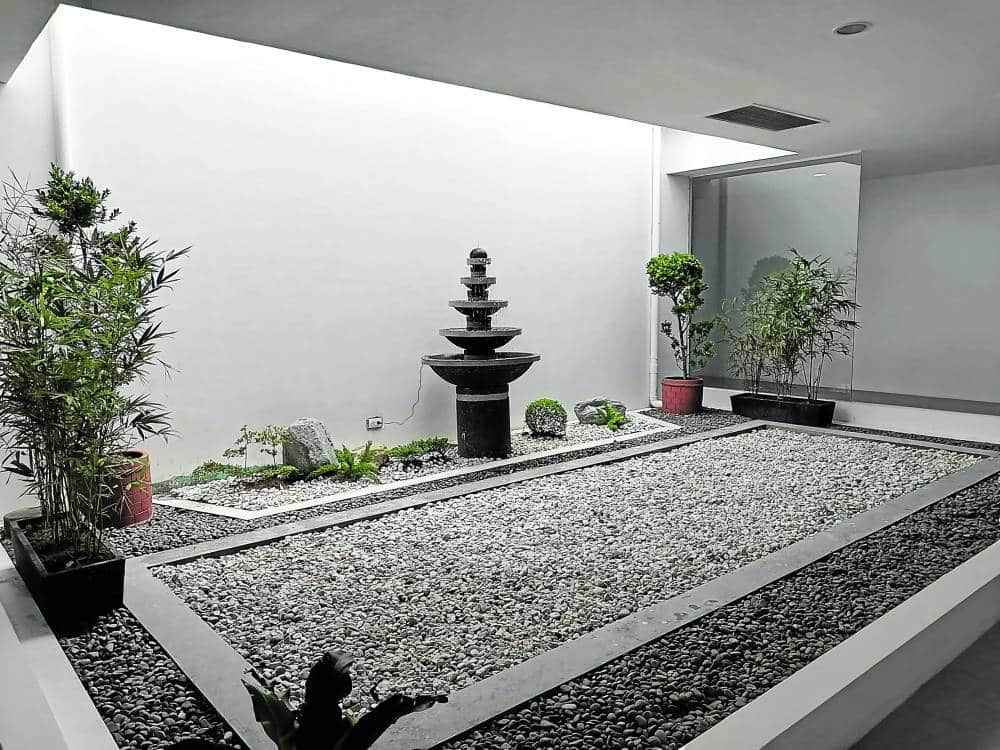 PLACE TO CHILL The zen garden at the PwC-PUP learning hub.