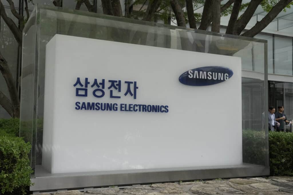 The logo of the Samsung Electronics Co. is seen at its office in Seoul, South Korea, Wednesday, July 31, 2024. 