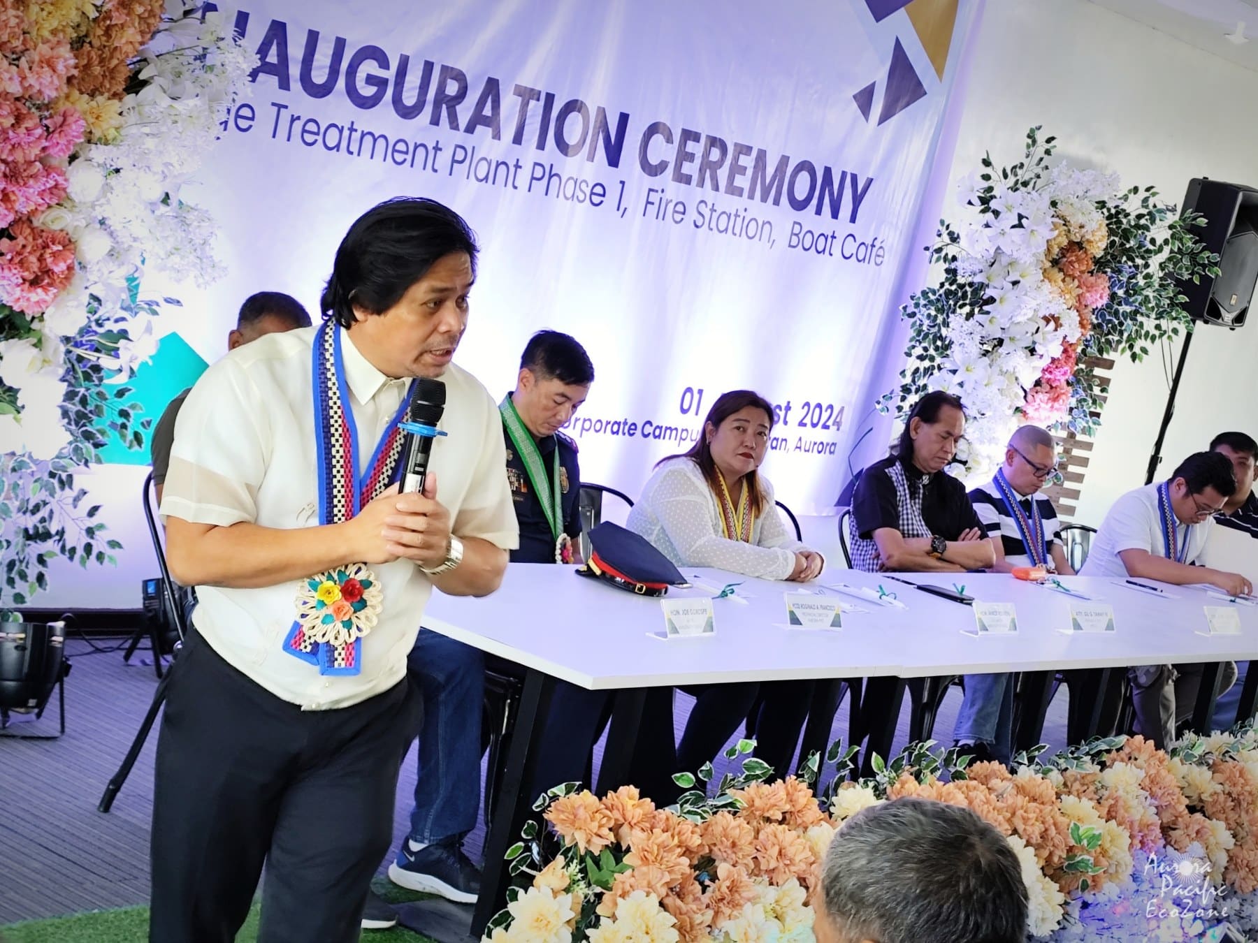 APECO president and chief executive officer Gil G. Taway IV during the inauguration of the two infrastructure projects last August 1, 2024. (Photo credit: APECO)