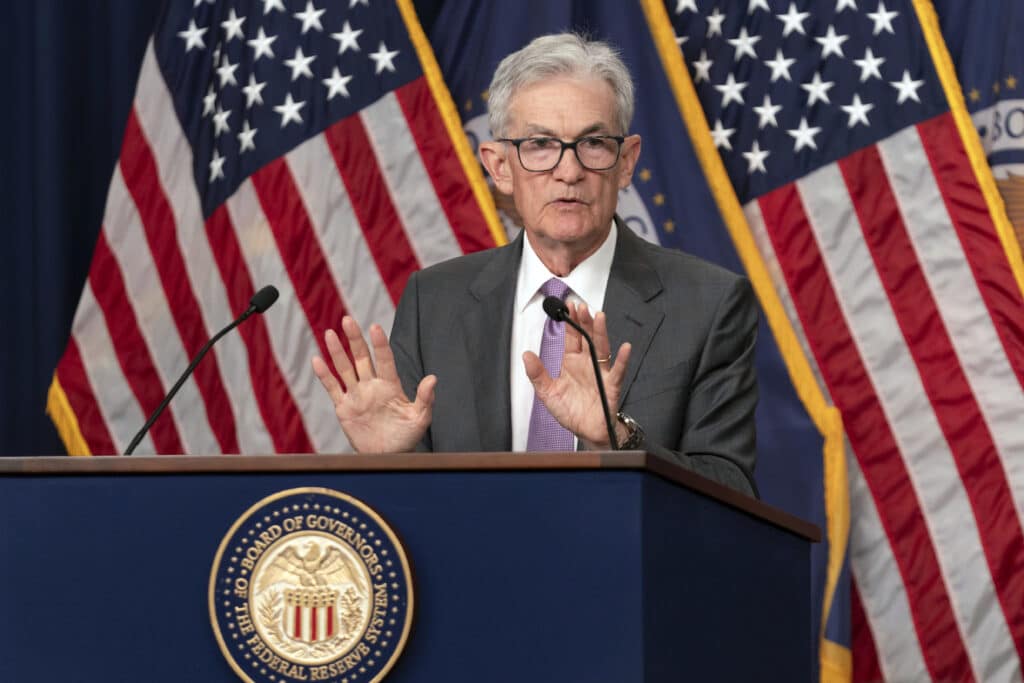 Federal Reserve Board Chairman Jerome Powell speaks during a news conference at the Federal Reserve Board Building Tuesday, Wednesday, July 31, 2024, in Washington.