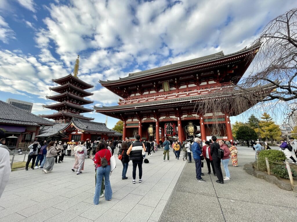 Tourists flock to Asakusa Temple in Tokyo, Japan. | Photo by JMS