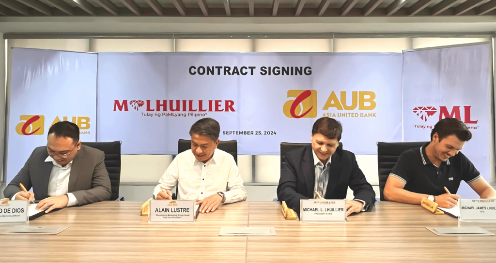 M Lhuillier and AUB form strategic alliance to enhance financial services