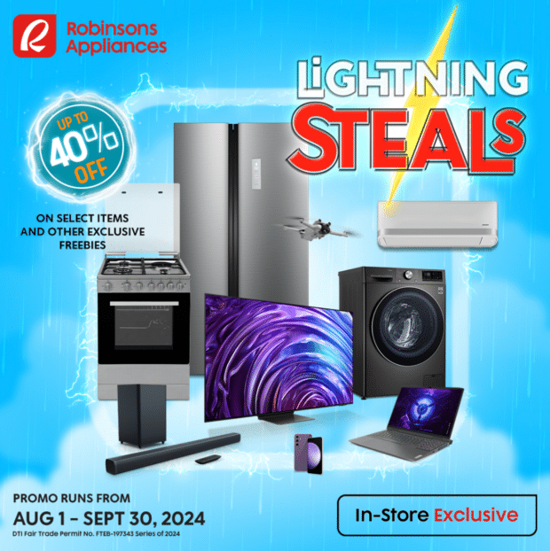 Lightning Steals’ at Robinsons Appliances: Slash your costs with up to 40% off on must-have home essentials