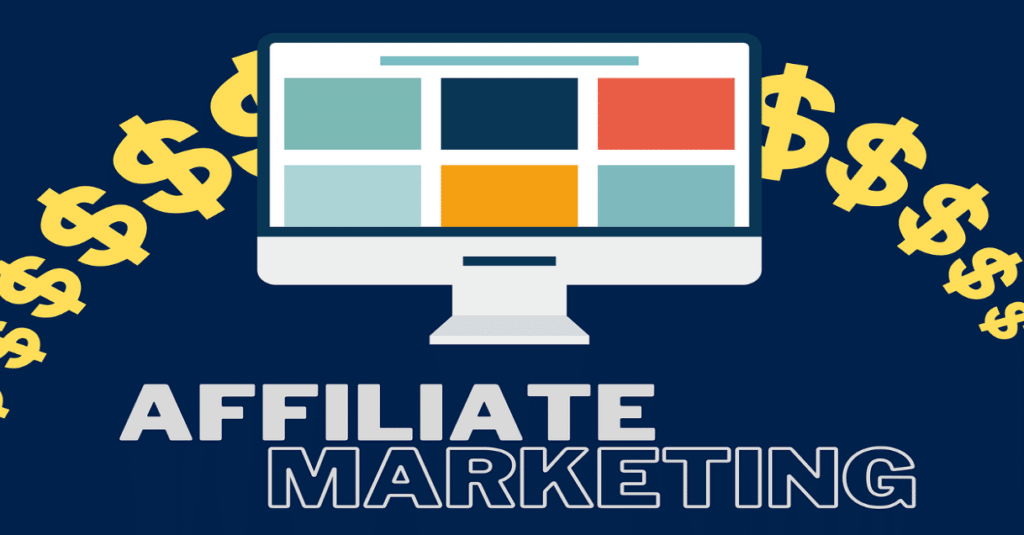 A graphic design of affiliate marketing