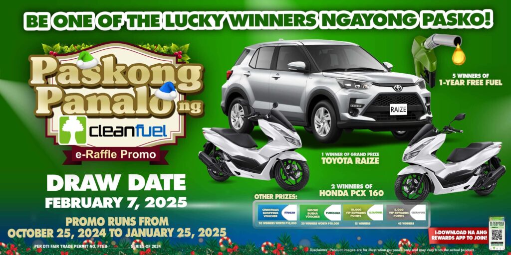 Rev up your holiday with 'Paskong Panalo ng Cleanfuel Raffle promo