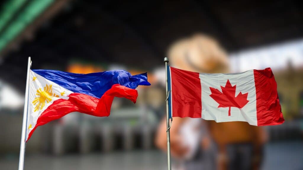 The Philippine and Canada flags