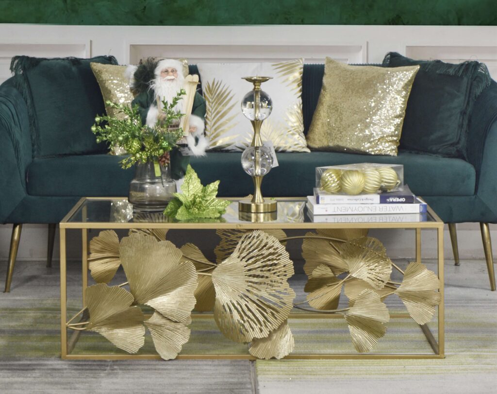 Crafting a Christmas Wonderland with green, white, and gold