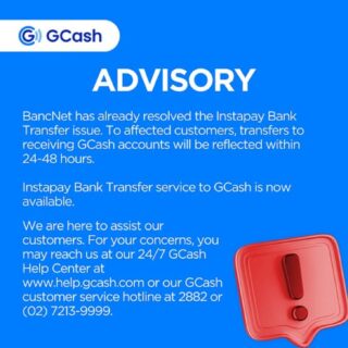 GCash says bank transfer glitch now resolved