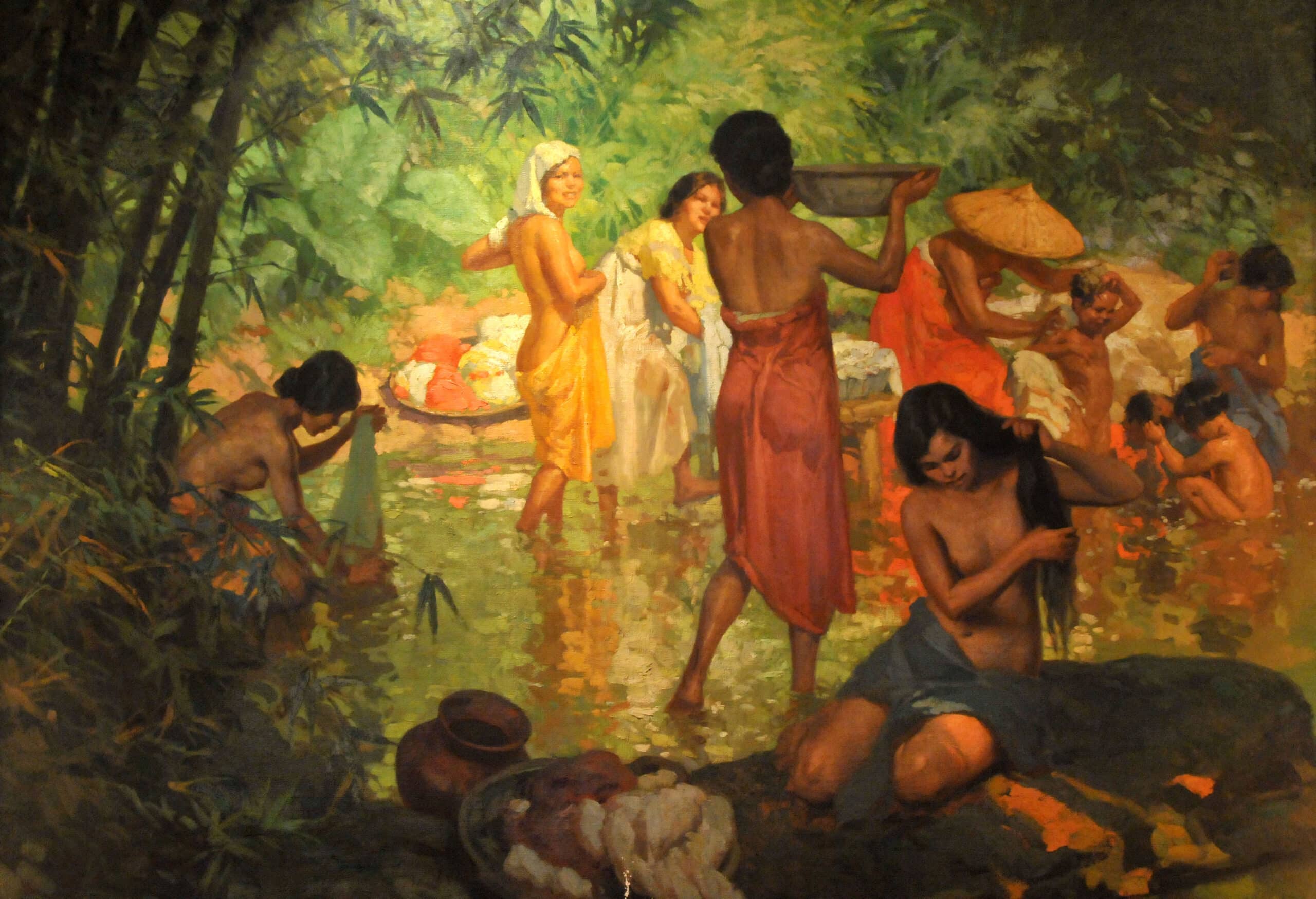 Fernando Amorsolo - Women Bathers.