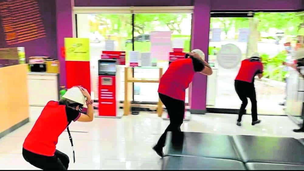 BPI ensures safety through regular earthquake drills for employees and clients