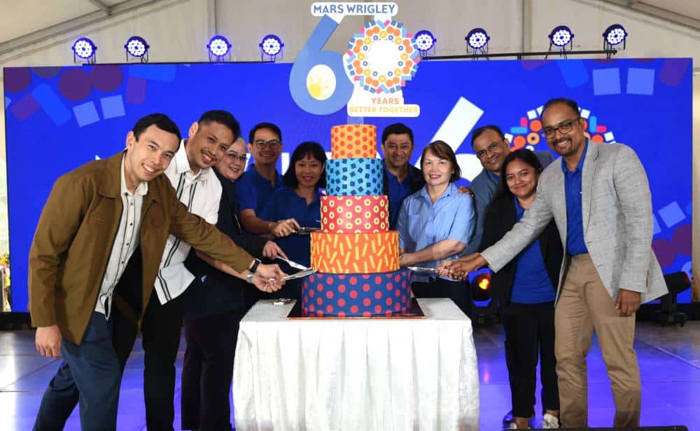 Top local and government officials join Mars Wrigley employeesin celebrating the 60th year of the Antipolo plant.