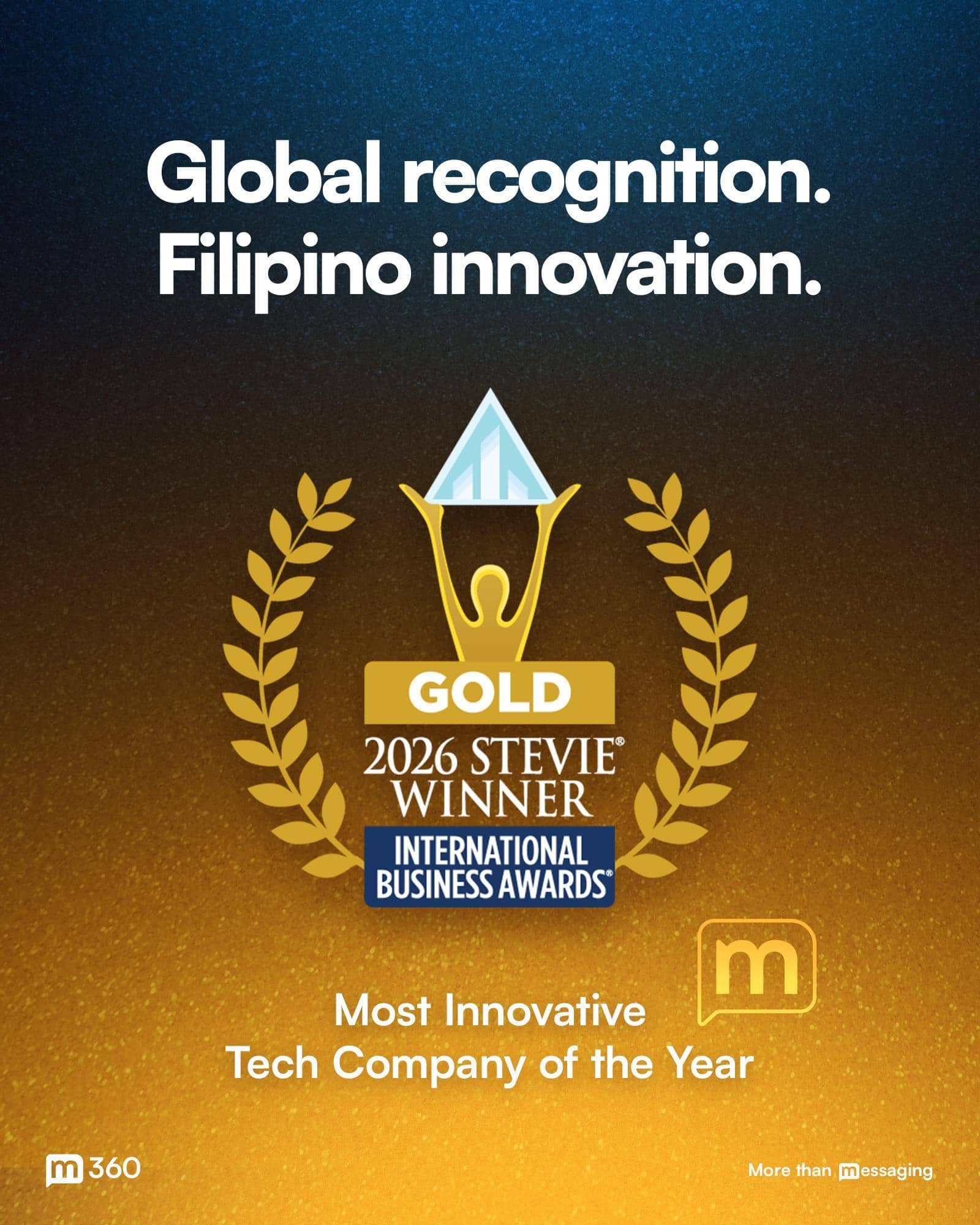 Globe Telecom m360 Gold Stevie Award 2026