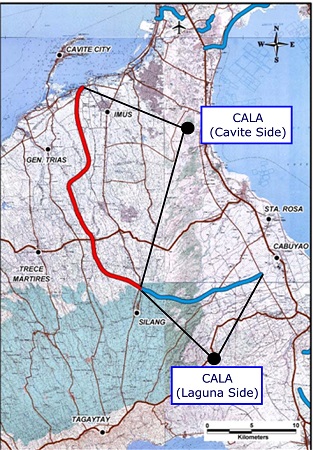 Cavite And Laguna Map Cavite-Laguna Expressway Map | Inquirer Business